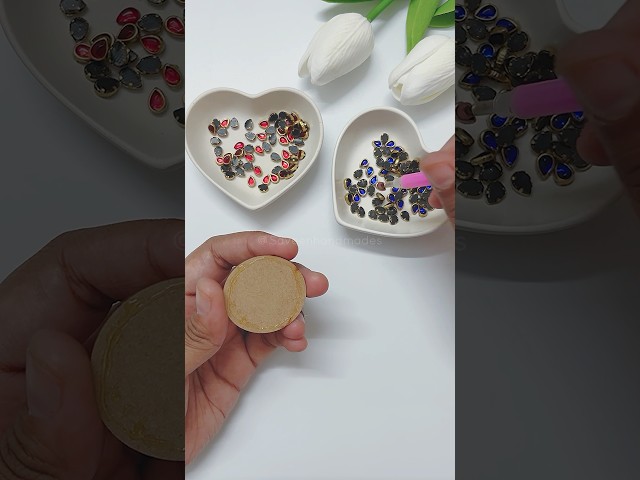 Made this Ring with kundans at home | #ytshorts #handmadejewellery #kundanjewellery #handmaderings