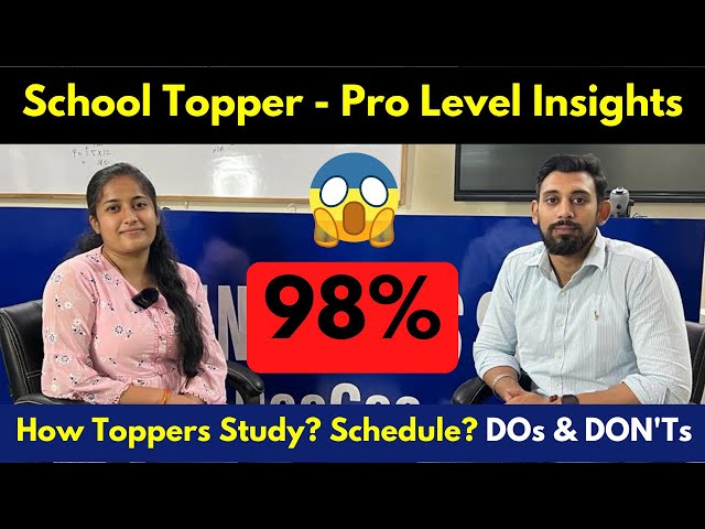 How She scored 98% in boards Class 12 😱😱 ? Topper's Strategies | Tips | Motivation | Must Watch 🔥