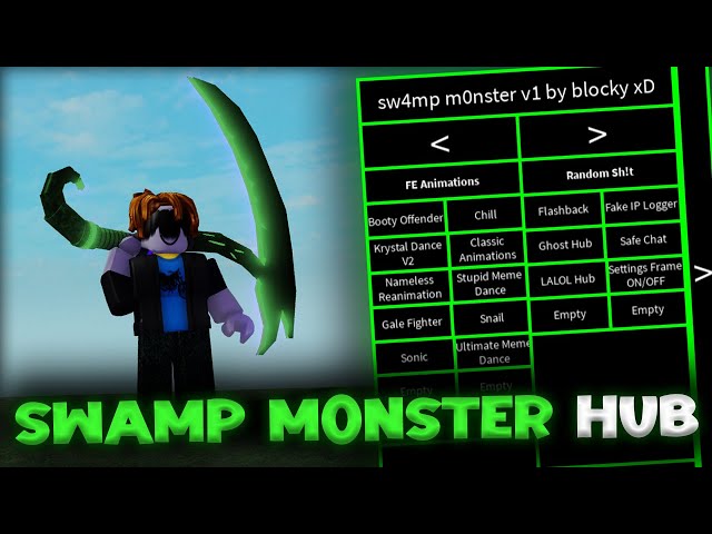 SwampM0nster FE Script Hub Showcase - ROBLOX EXPLOITING