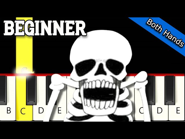 Spooky Scary Skeletons - Halloween - Both Hands - Piano tutorial