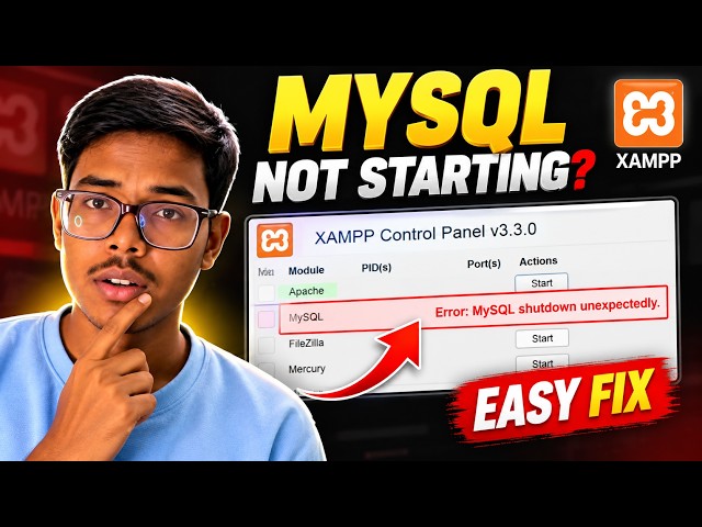 [FIXED] XAMPP Error: MySQL shutdown unexpectedly | Repair Corrupted Database || Easy Method