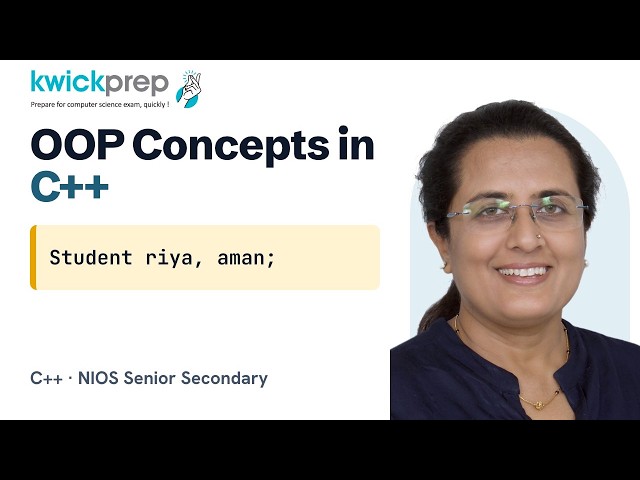 OOP Concepts in C++: Class, Object, Encapsulation | NIOS