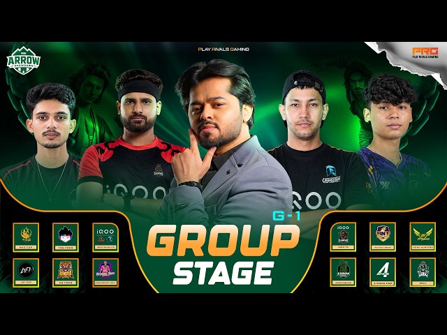 🔴 PRG Arrow Showdown | Group Stage - Group A Ft. Iqoo TG , OG x TE , TSG Pros