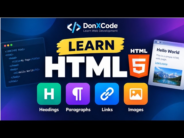 HTML Tutorial for Beginners | Headings, Paragraphs, Links & Images