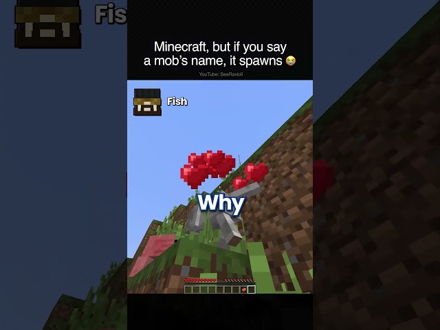 Minecraft, but if we say a mob's name, it spawns... #minecraft #speedrun #chucklenuts #searavioli