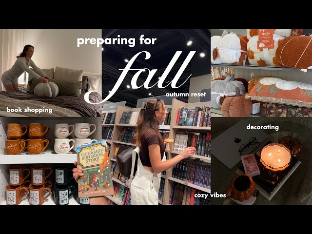 Preparing for Fall 🍂🧸fall shopping, decor haul, autumn tbr, cozy vibes, hello September! (vlog)