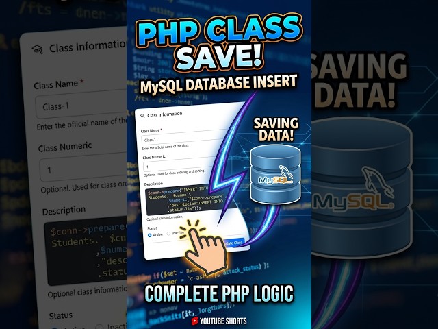 Save Form Data to MySQL using PHP! (Complete Logic) 🗄️⚡