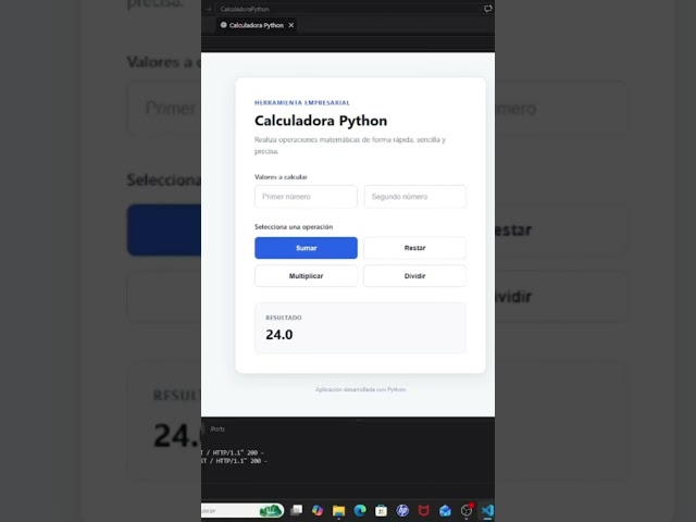 🐍 Crea una APP WEB con PYTHON en minutos | Flask #Shorts