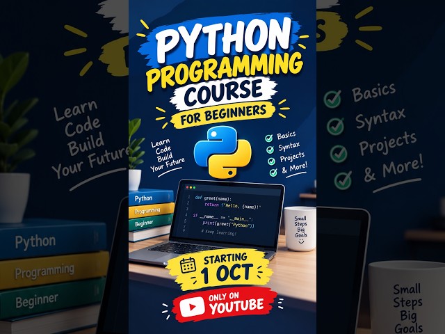 FREE Python Programming Course for Beginners 🐍 | Learn Python From Scratch | From 1 OCT | GenZ Ma'am