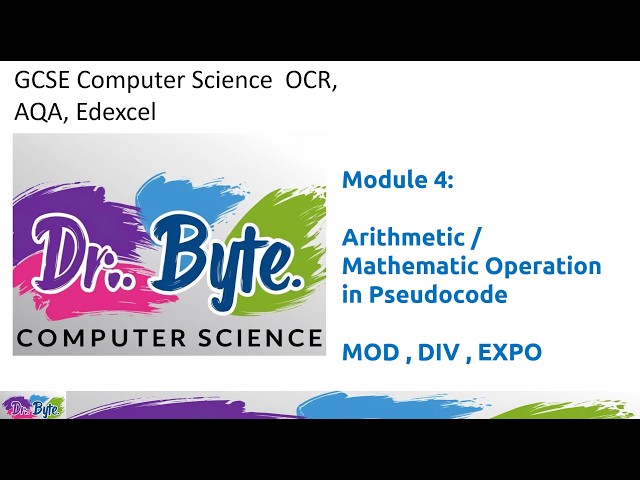 GCSE Computer Science Programming | Mathematics in Pseudocode (MOD, DIV, EXP) (OCR J277 / AQA 8525)