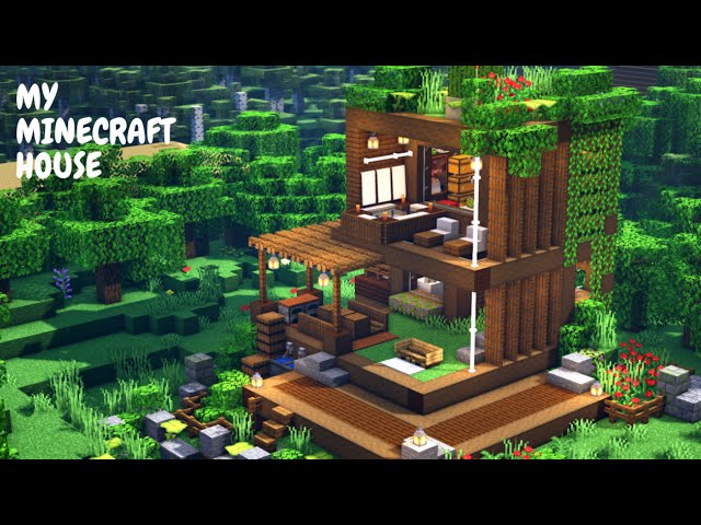 ⚒️ Minecraft: How to build a resort-style wooden house