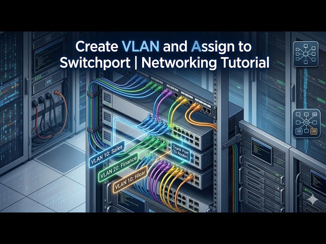 Create Vlan and Assign to SwitchPort | Networking Tutorial
