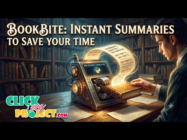 BookBite: Instant Summaries to Save Your Time |ClickMyProject