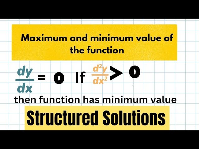 Finding maximum value and minimum value.