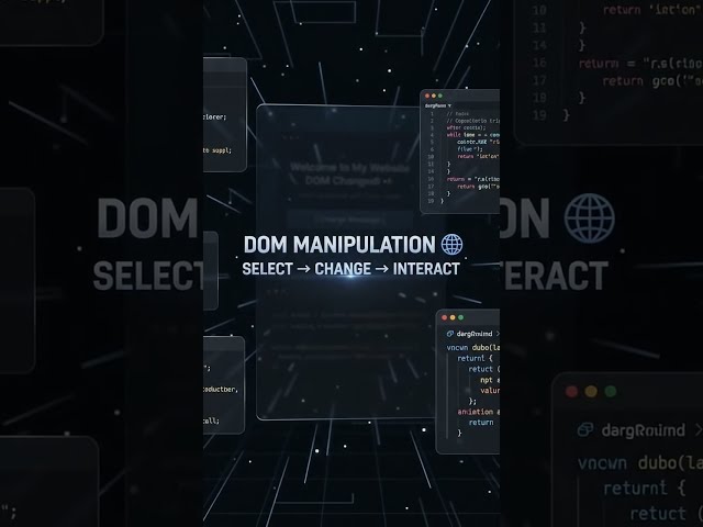 JavaScript DOM Manipulation in Action ⚡ | Change HTML with JavaScript | Beginner Tutorial #coding