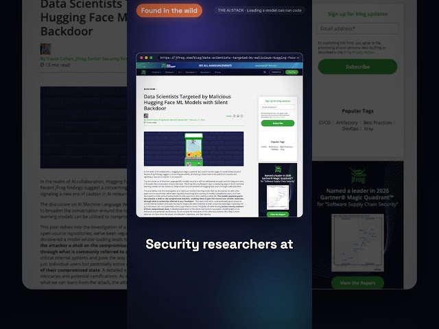 Just LOADING this AI model can hack your computer #huggingface #aisecurity