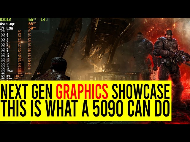Gears Of War E-Day RTX 5090 & 9950X3D Benchmarks | Ludicrous Settings & CPU / GPU Scaling
