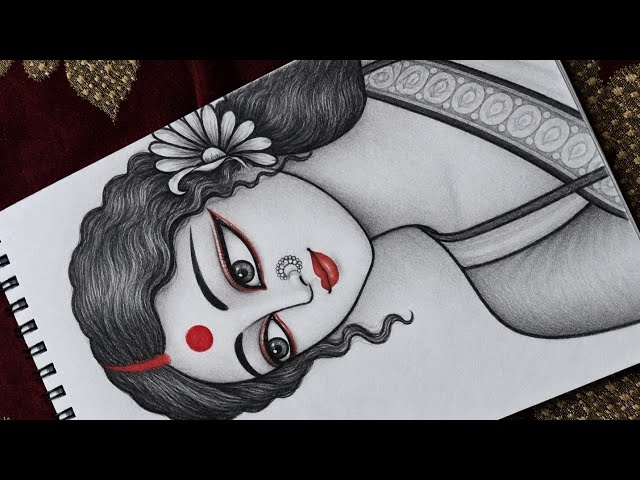 Beautiful Bengali Lady Drawing | Traditional Bengali Woman Sketch | Easy Drawing Step by Step