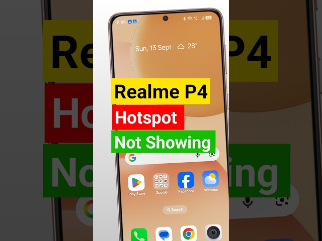 hotspot not showing problem realme p4 #techtips #android