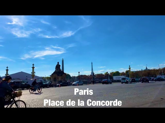 Paris city walks   Place de la Concorde   Paris,France 4K