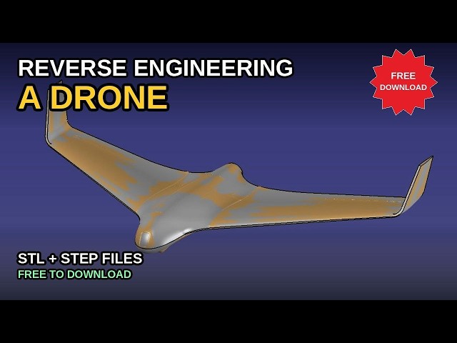 Drone Reverse Engineering in CATIA V5 | Free STP & STL Files to Practice