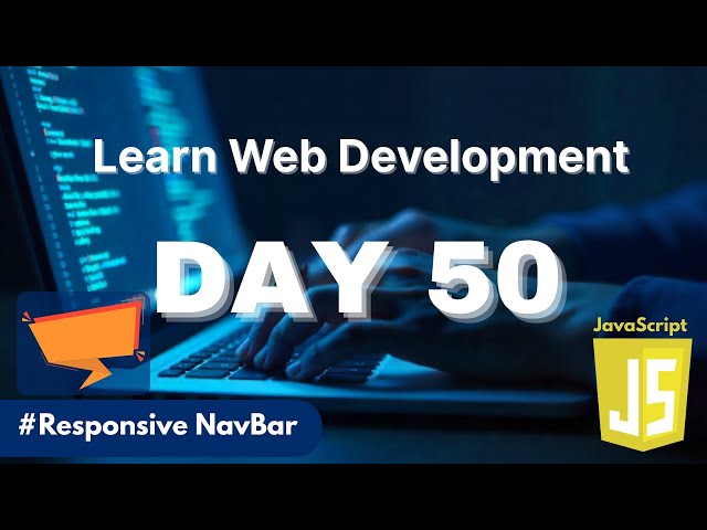 Learn Web Development | Day 50: Build a Responsive Navbar with Popup Menu Using HTML CSS JS