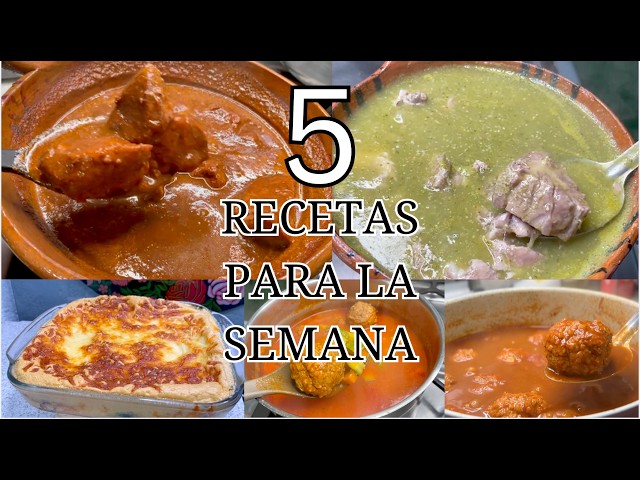 ✅ 5 MENÚ SEMANAL FACIL Y ECONÓMICO