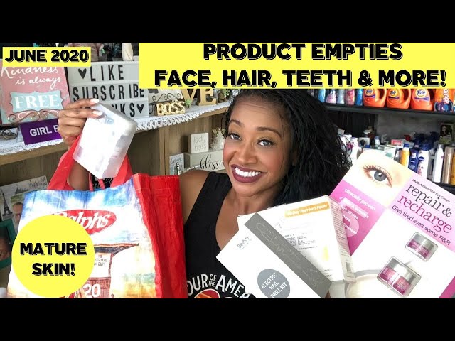 HUGE PRODUCT EMPTIES JUNE 2020~FACE HAIR TEETH 🦷 PRODUCT LOVE & HATES MATURE SENSITIVE SKIN