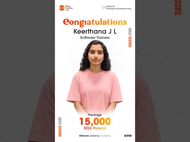 Another Student Success Story! 🔥 Keerthana Steps Into Her Career 🚀