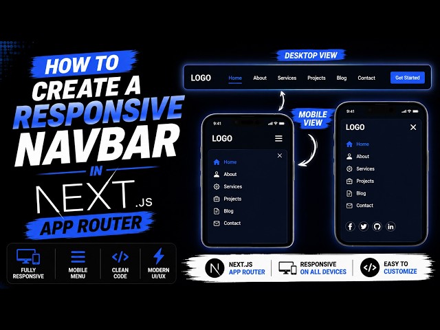 How to Create a Responsive Sticky Navbar (Header) in NextJS — Step-by-Step Tutorial | Obaid Official
