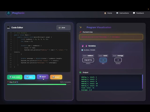 Advanced Multi-Language Code Visualizer | Python C C++ Java Debug Tool | Final Year Project 2025