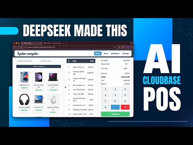 How to Create a Multi platform POS System Using DeepSeek AI | HTML, CSS, JS |  website
