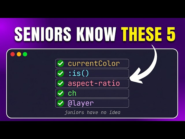 5 CSS Tricks Senior Developers Use That Juniors Don't Know