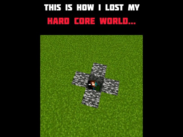 How I Lost My Minecraft Hardcore World in 5 Seconds... 😭💀 #shorts