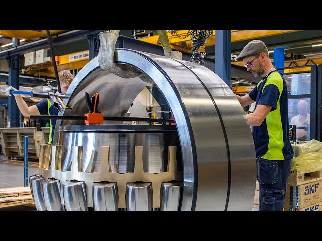 Giant Ball and Bearing Manufacturing Process. CNC Machine & Forging Machine In Working