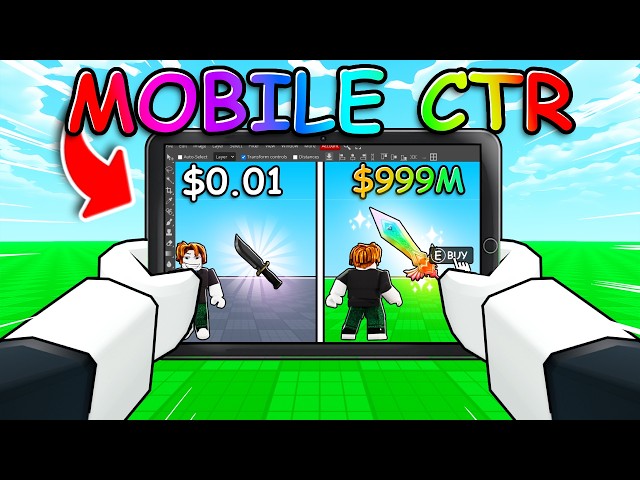 How to make HIGH CTR Mobile ROBLOX Youtube THUMBNAILS (TUTORIAL)