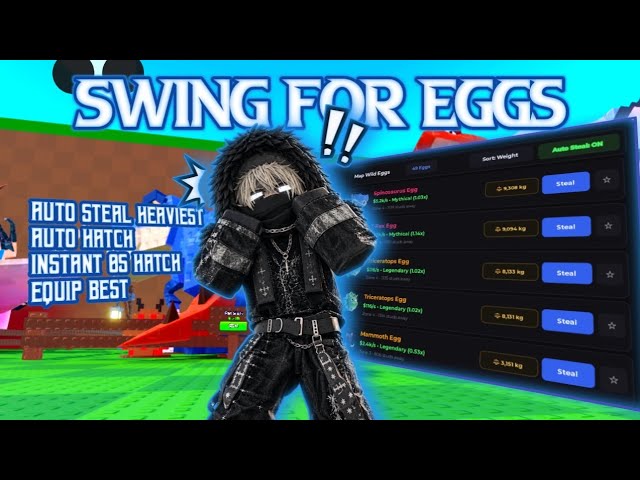 [op] swing for eggs script - Auto Steal Eggs, Auto Hatch, Auto Instant 0s Hatch