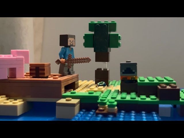 Survival Island part 2 LEGO Minecraft | Stop Motion animation 