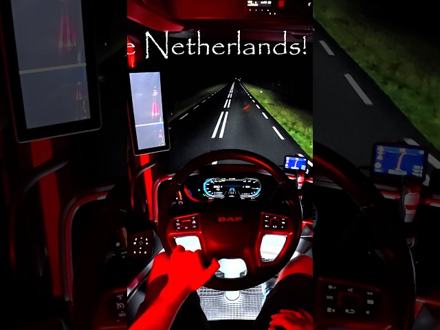 Driving at night and enjoying the free, traffic-free roads in the Netherlands Nikotimer POV 4K