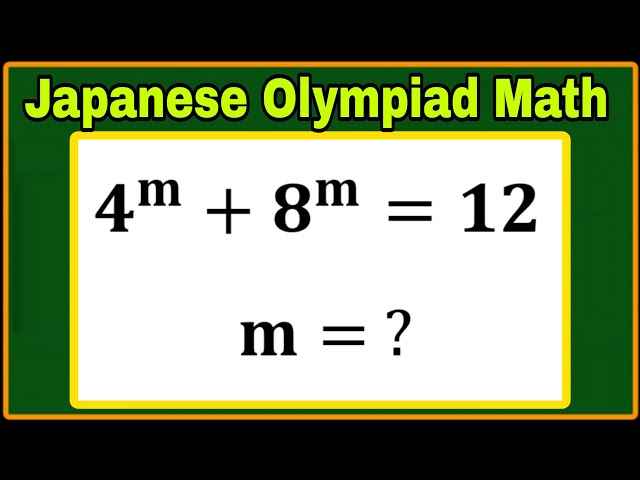 Japanese| A Simple But Tricky Algebra Olympiad Mathematics Problem| Can you find out the value of m?