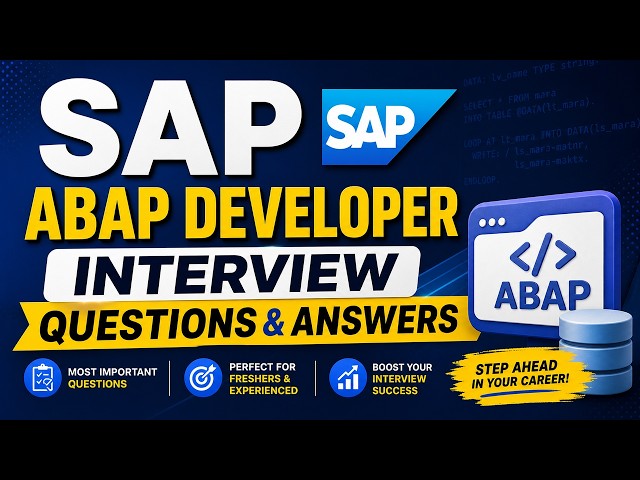 SAP ABAP Developer Interview Questions & Answers