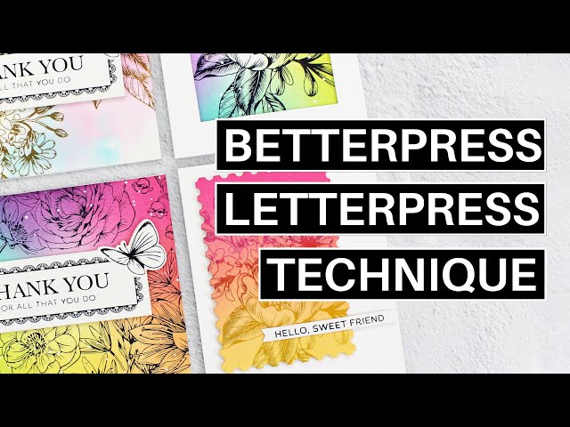 BetterPress LetterPress Technique #1 : Ink Blending & Watercolor