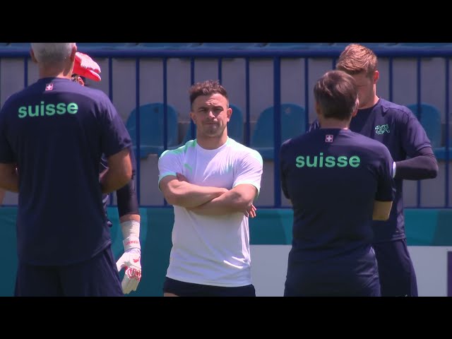 Switzerland Players Train Ahead Of Wales Clash - Wales v Switzerland - Euro 2020