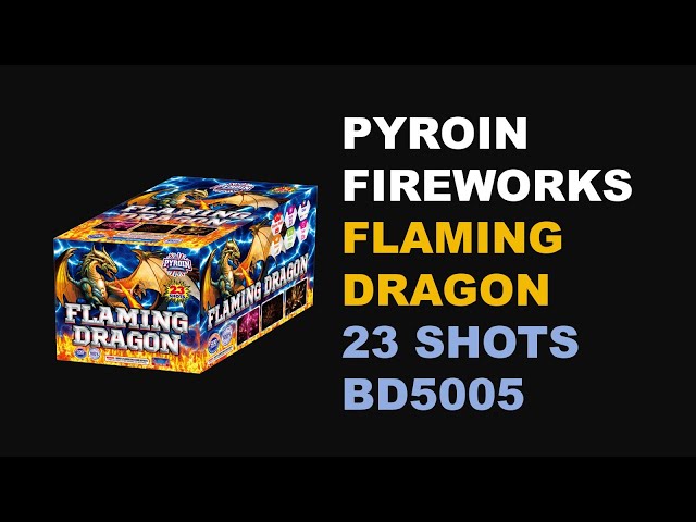 BD5005 FLAMING DRAGON 23SHOTS 500G CAKE LONG DURATION LOUD NOISES WITHE 3SHOTS CRACKLING WILLOW