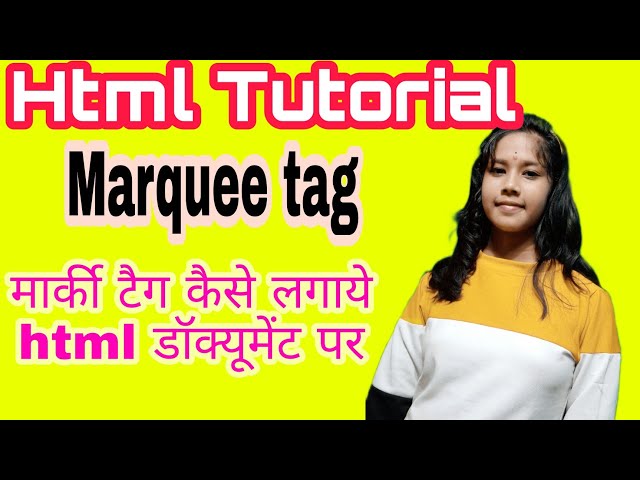 how to use marquee tag in html wepage||