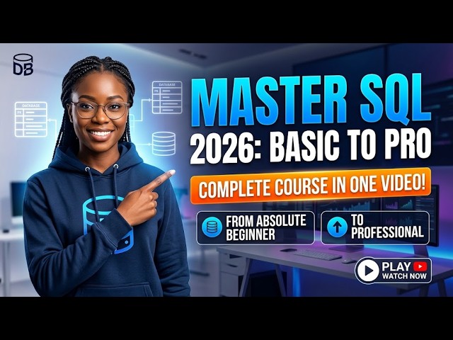Master SQL in One Video: From Absolute Beginner to Pro (2026)