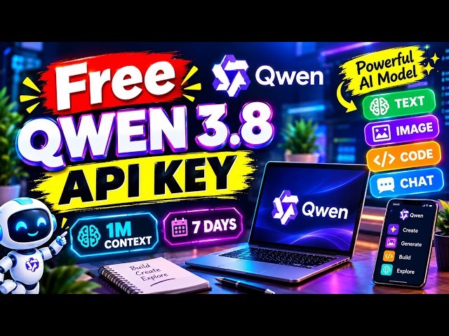Free Qwen 3.8 Flash API Key 🔥 1M Context + 7 Days | Get Qwen API Key FREE | September 20–27