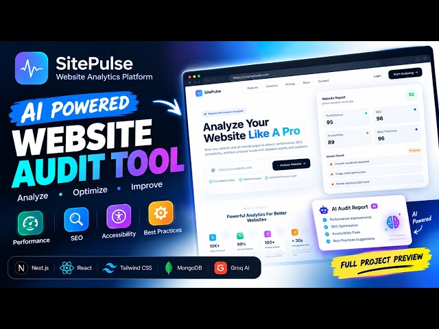SitePulse: AI-Powered Website Audit & Performance Analyzer | Next.js Full-Stack Project