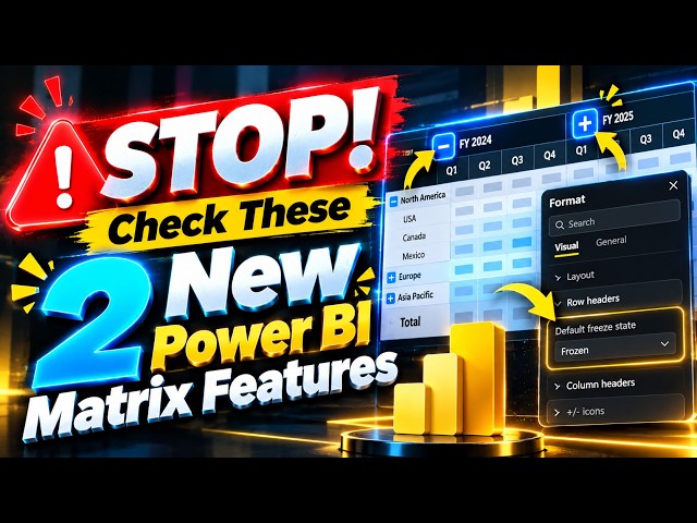 Power BI Matrix Just Changed! 🤯 2 New Features You Need to See| Expand, Collapse & Freeze Options
