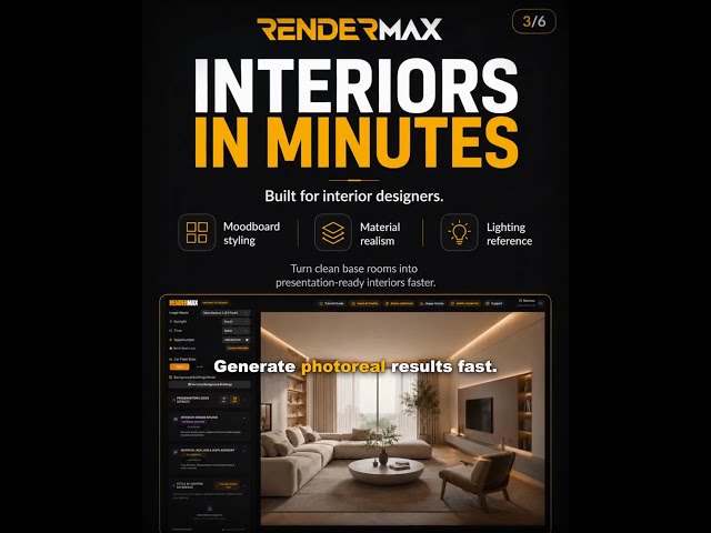 RenderMAX AI  #airendering #architecturalvisualization #architecture #interiordesign #archviz